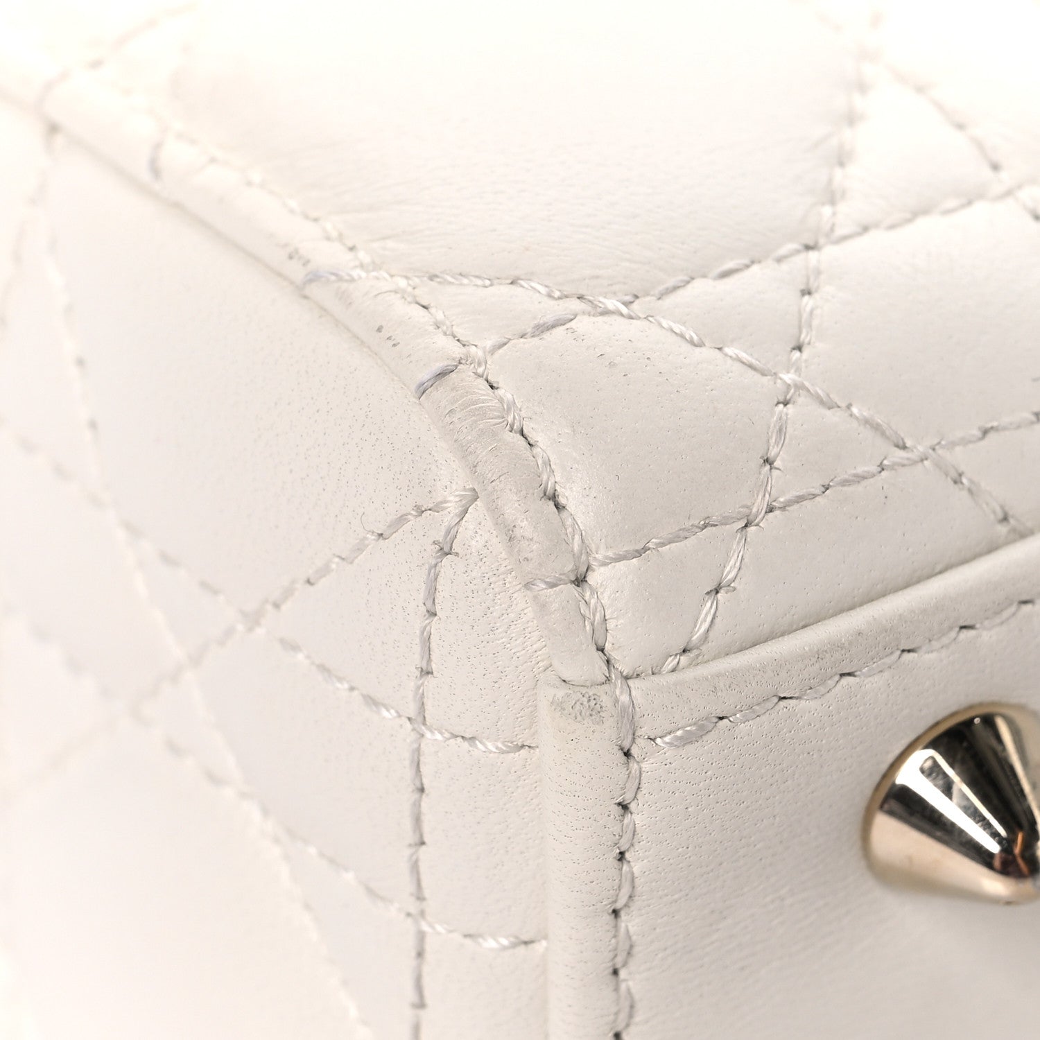 Christian Dior Lambskin Cannage Small My ABCDior Lady Dior White 11 of 14