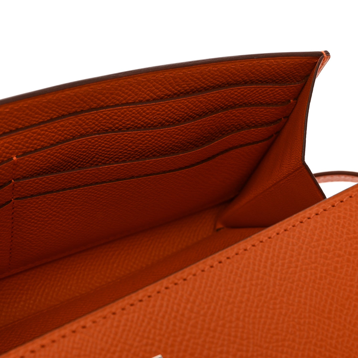 Hermes Epsom Kelly Longue Wallet Orange 8 of 9