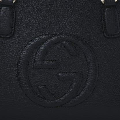 Gucci Pebbled Calfskin Medium Soho Top Handle Satchel Black 8 of 11