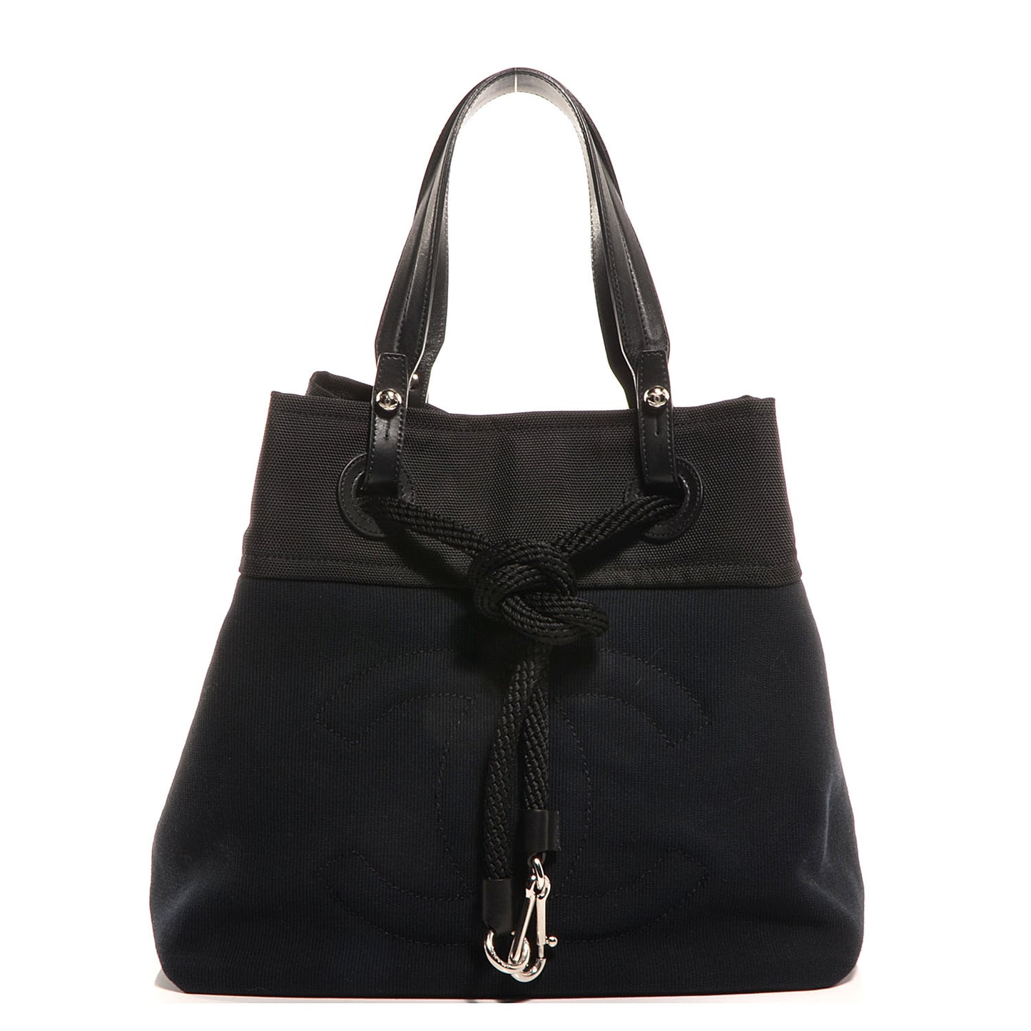 Canvas Drawstring Paris Biarritz CC Cabas Black