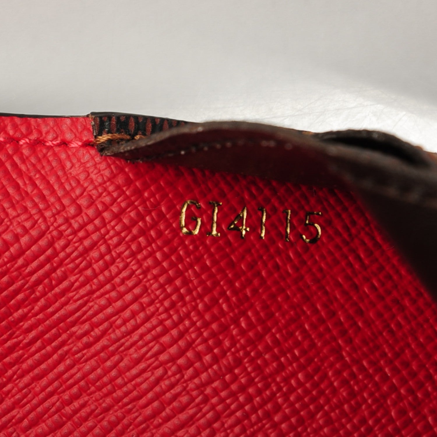 Louis Vuitton Damier Ebene Josephine Wallet Red 7 of 7