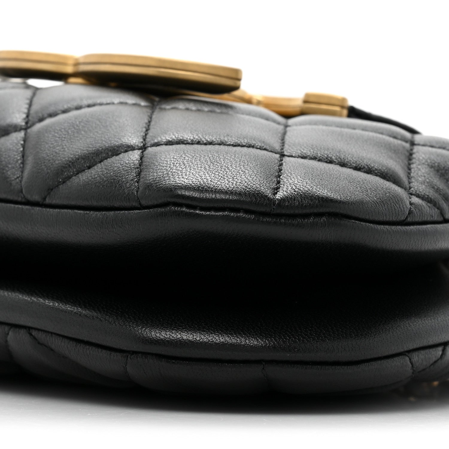 Chanel Lambskin Quilted Small Messenger Bag Black 8 of 10