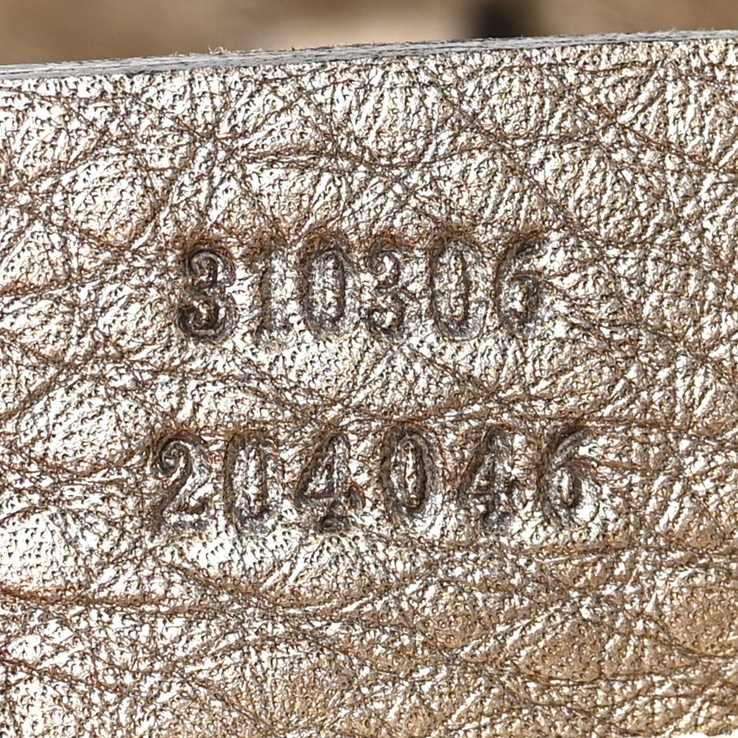 Metallic Pebbled Calfskin Large Soho Chain Shoulder Bag Golden Beige