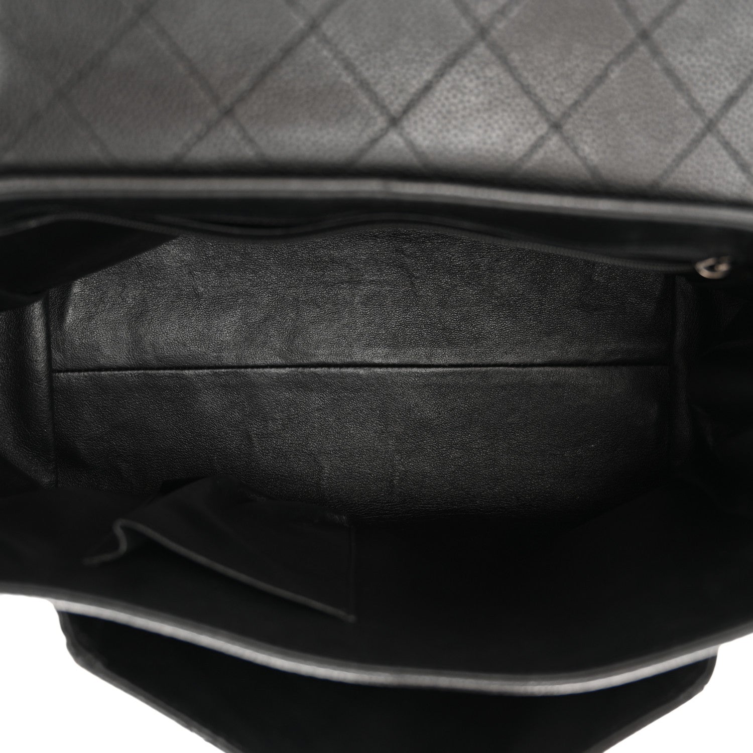 Chanel Caviar Quilted CC Accordion Shopping Bag Black 5 of 11