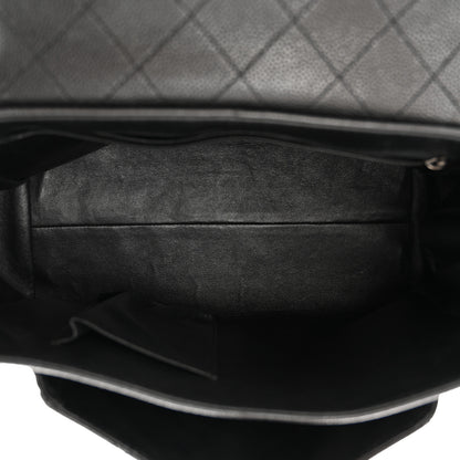 Chanel Caviar Quilted CC Accordion Shopping Bag Black 5 of 11