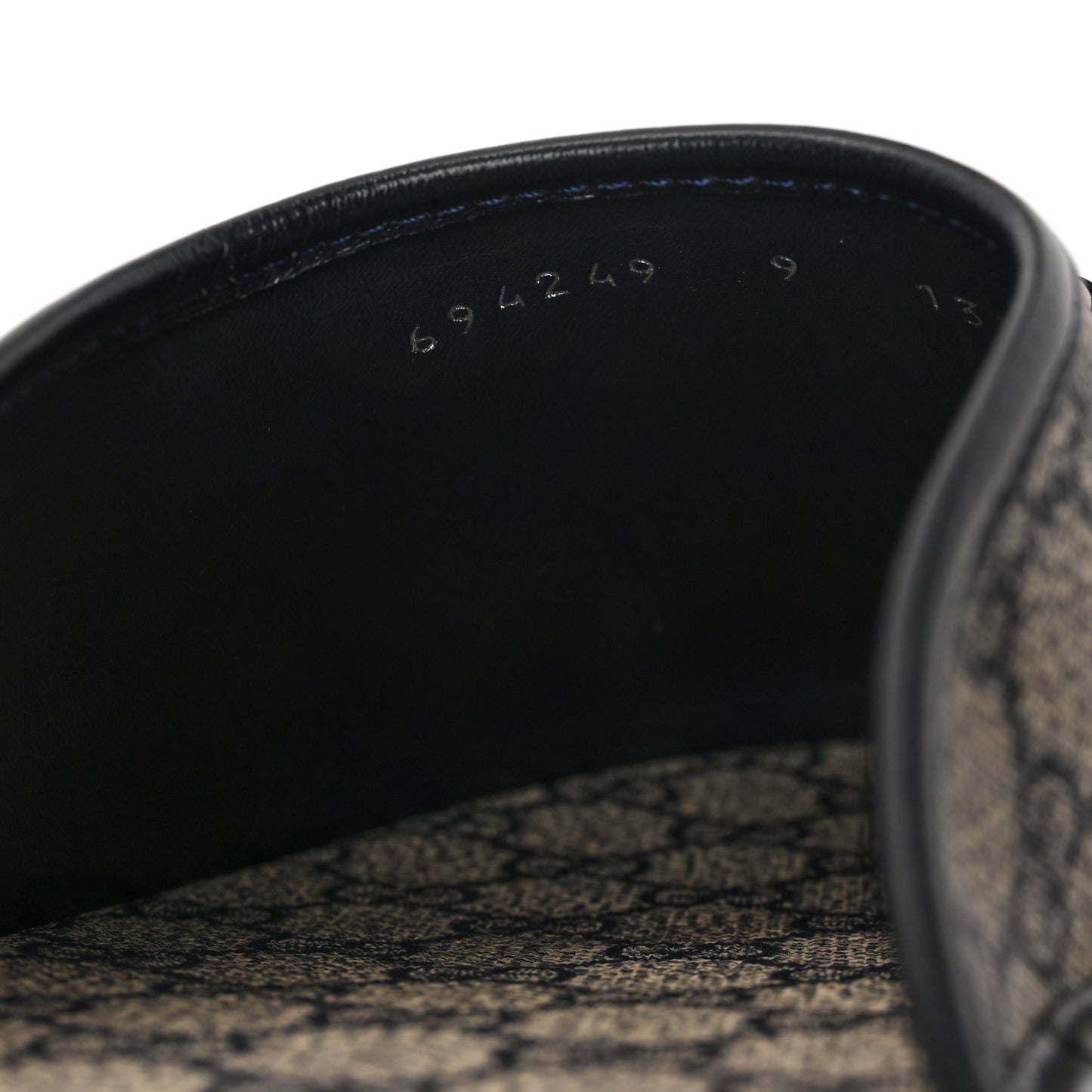 GG Supreme Monogram Granada Kid Mens Horsebit Lug Sole Mules 9 Beige Blue