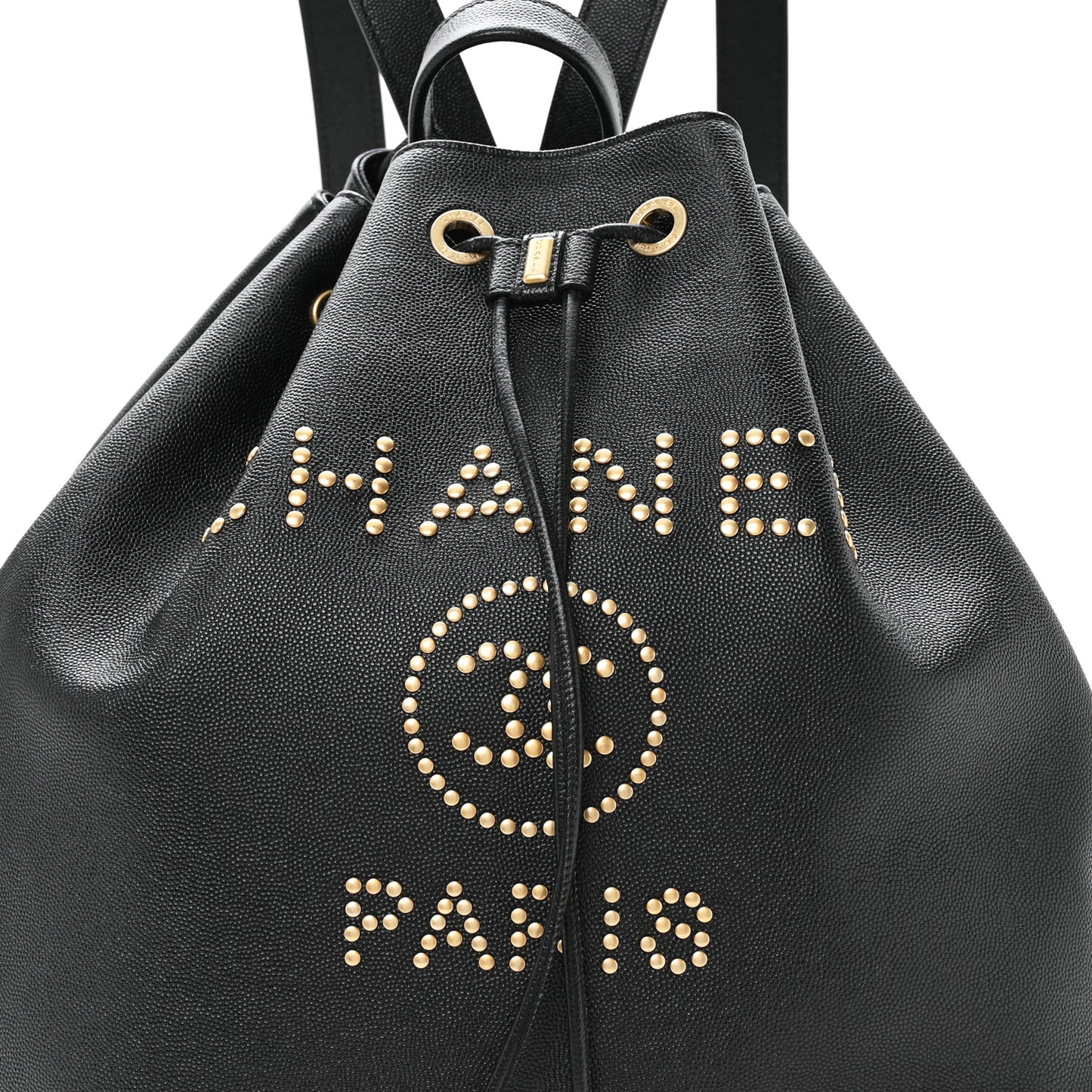 Caviar Deauville Drawstring Backpack Black