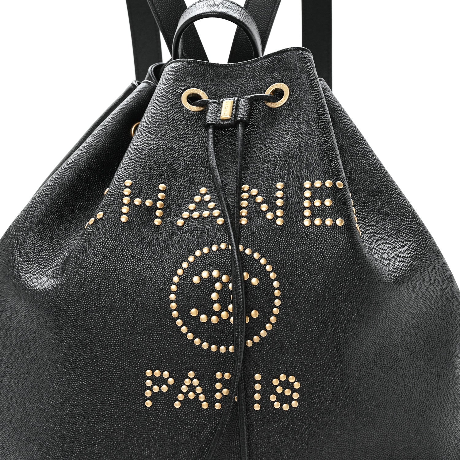 Chanel Caviar Deauville Drawstring Backpack Black 7 of 9