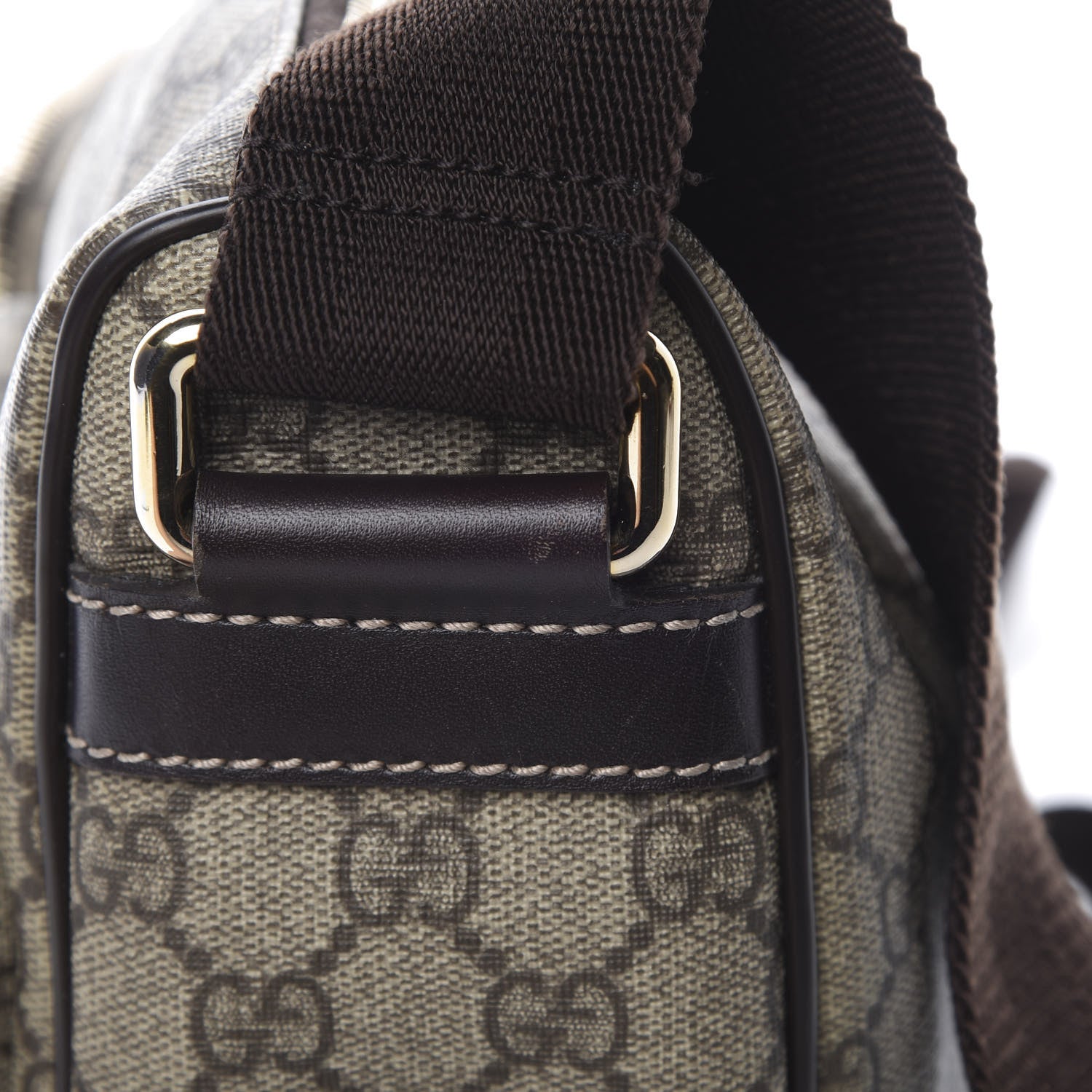 Gucci GG Plus Monogram Front Pocket Messenger Dark Brown 12 of 13