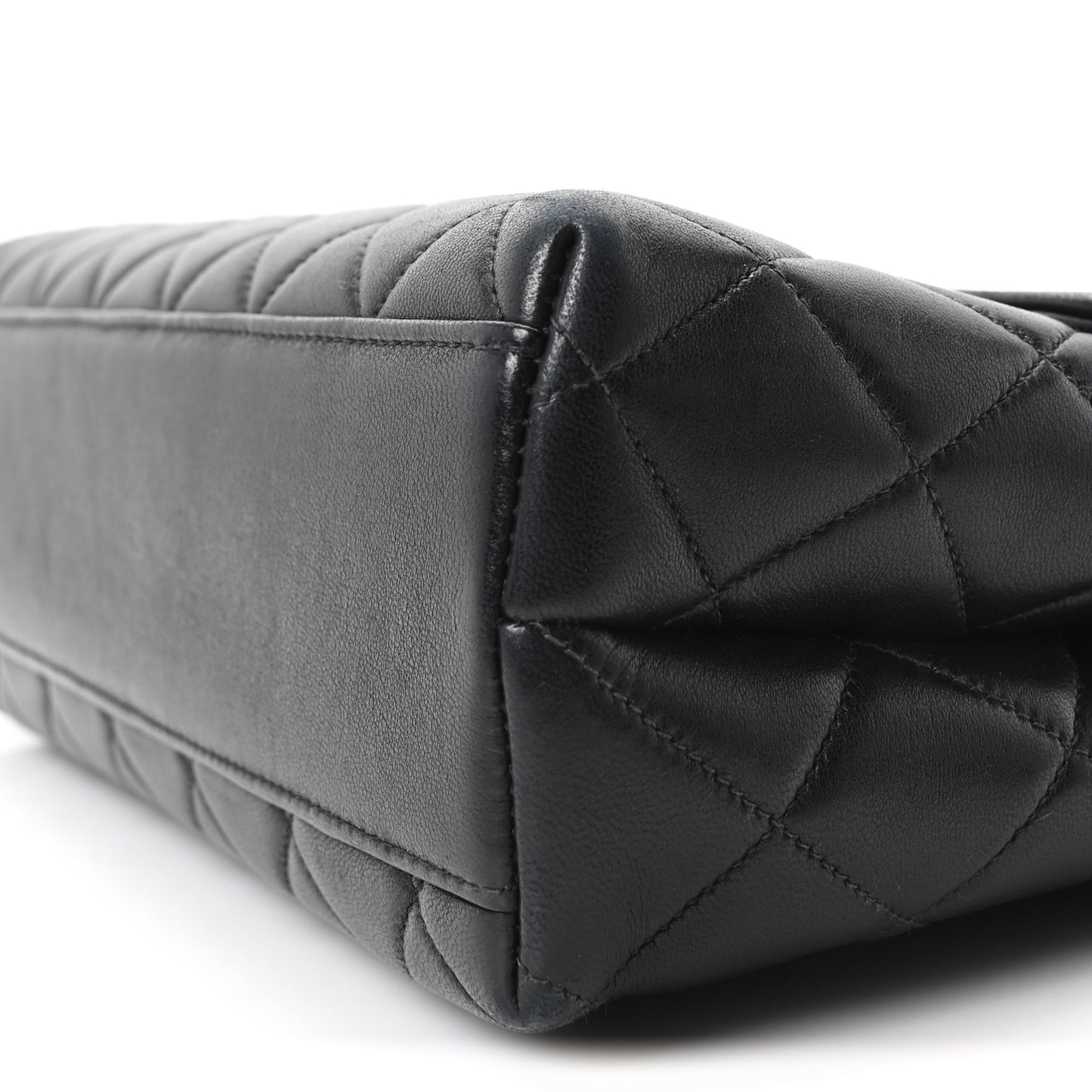 Lambskin Quilted Medium Kelly Flap Bag Black