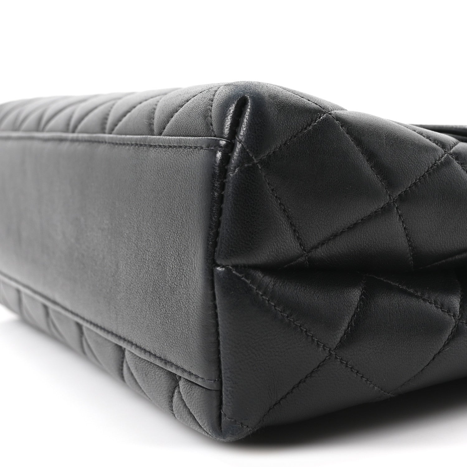 Chanel Lambskin Quilted Medium Kelly Flap Bag Black 10 of 10