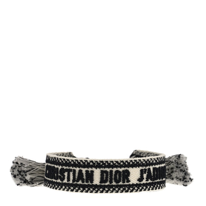 Christian Dior Woven Cotton J'Adior Friendship Bracelet White Black 1 of 3