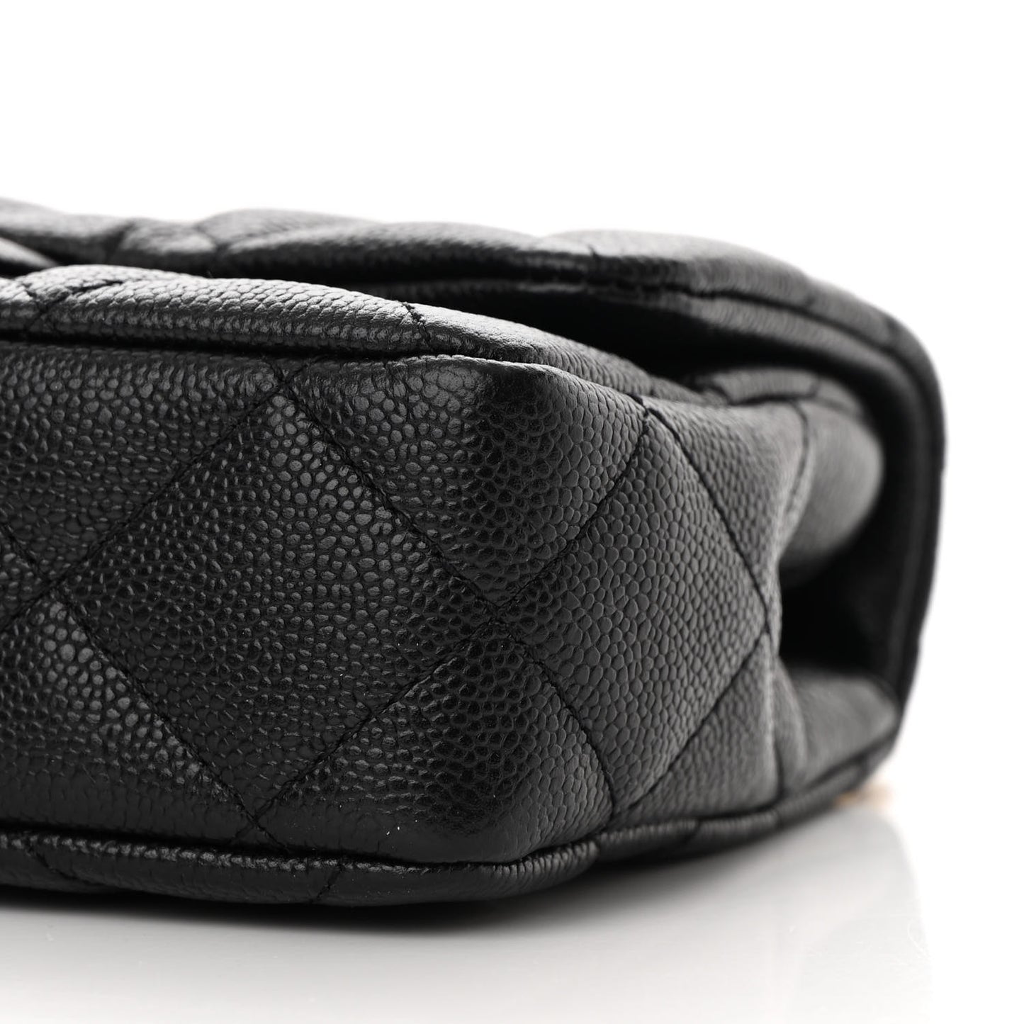 Caviar Quilted Mini Sweetheart Rectangular Flap Black