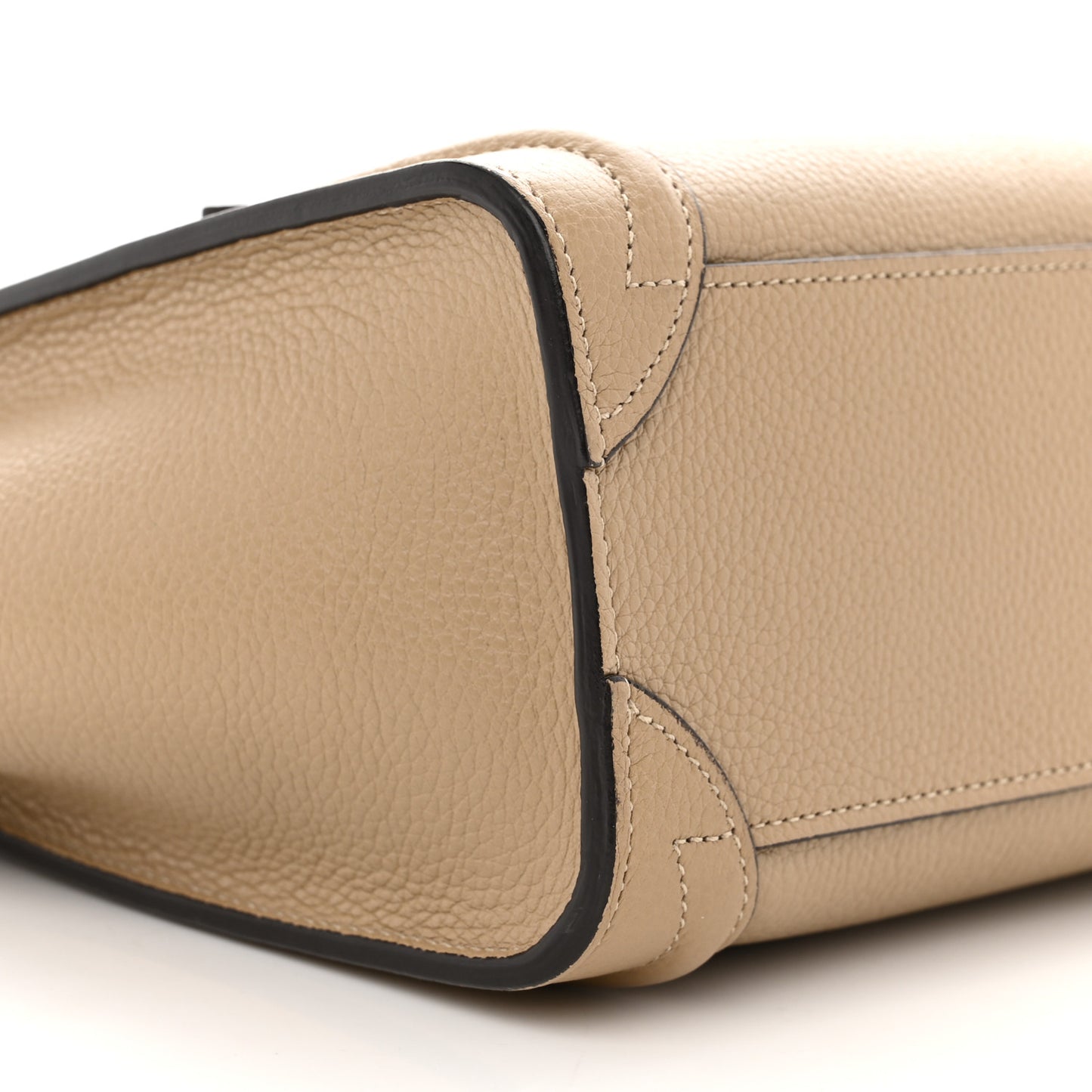Drummed Calfskin Nano Luggage Dune