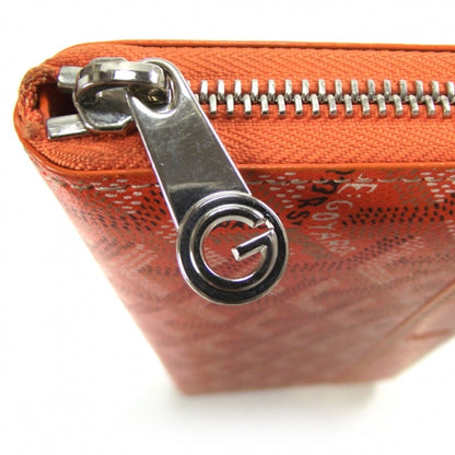 Goyard Goyardine Leather Zippy Wallet Orange 8 of 9