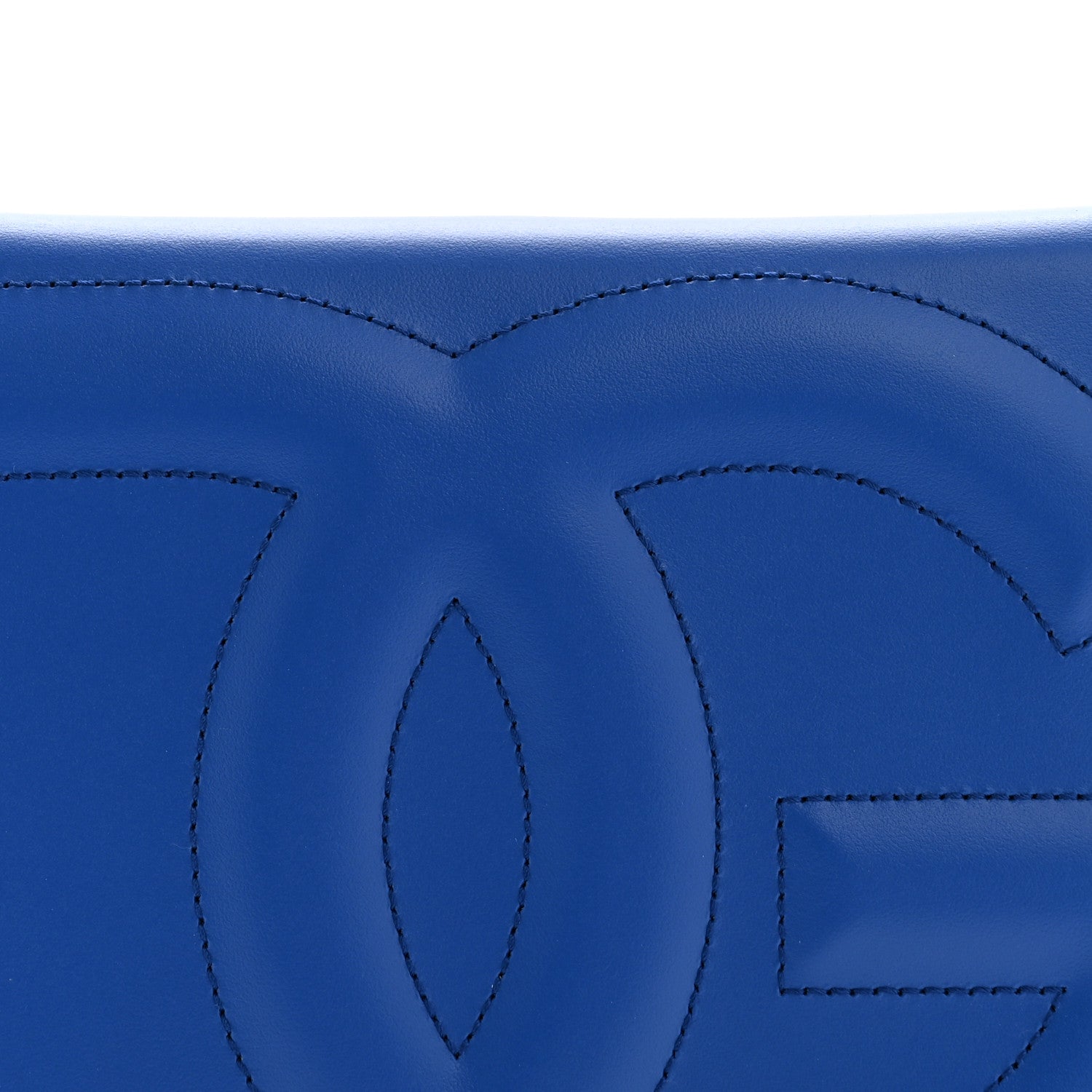 Dolce & Gabbana Calfskin DG Logo Flap Clutch Blue 7 of 11