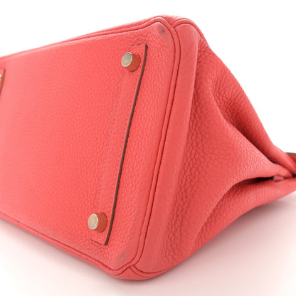 Hermes Taurillon Clemence Birkin 30 Rose Jaipur 10 of 15