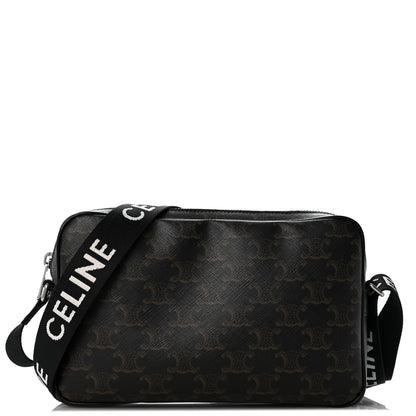 Celine Triomphe Canvas Medium Horizontal Messenger Bag Black 1 of 14