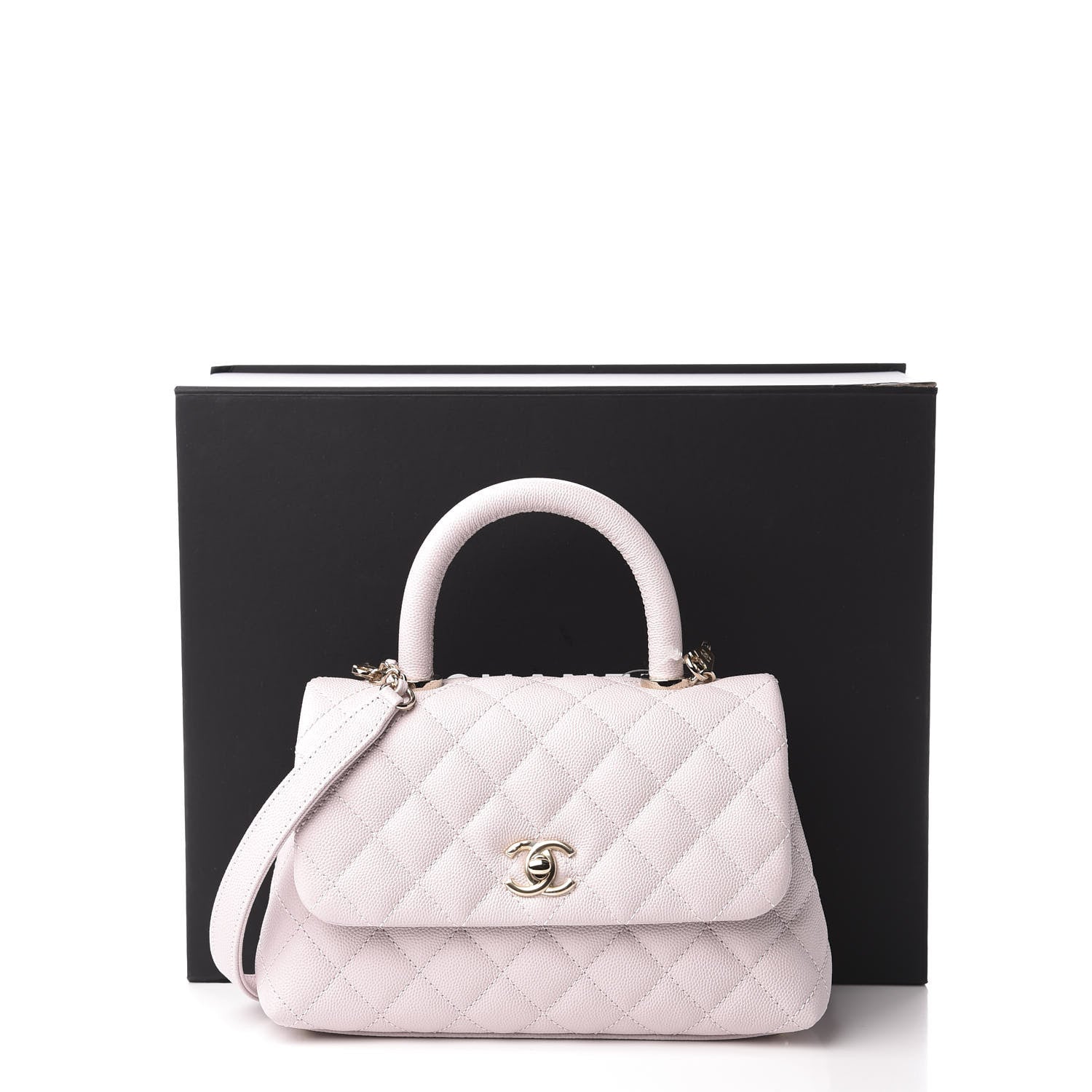 Chanel Caviar Quilted Mini Coco Handle Flap Lilas Lilac 10 of 10