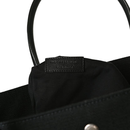 Saint Laurent Raffia Linen Calfskin Rive Gauche Tote Black 7 of 9