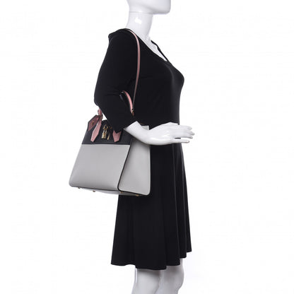 Louis Vuitton Calfskin City Steamer MM Gris Antartica Navy Rose Doux 2 of 9
