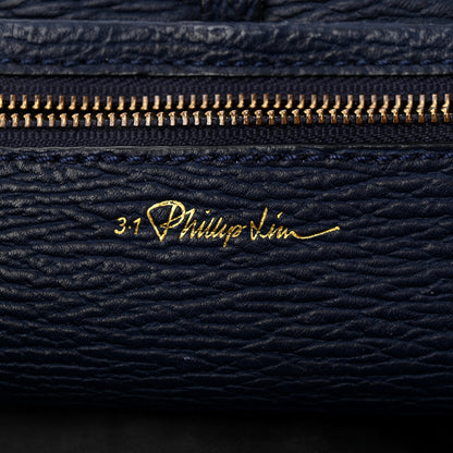 3.1 Phillip Lim Textured Calfskin Medium Pashli Satchel Ink 6 of 15