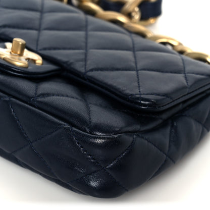 Chanel Lambskin Quilted Small Funky Town Flap Blue 11 of 11