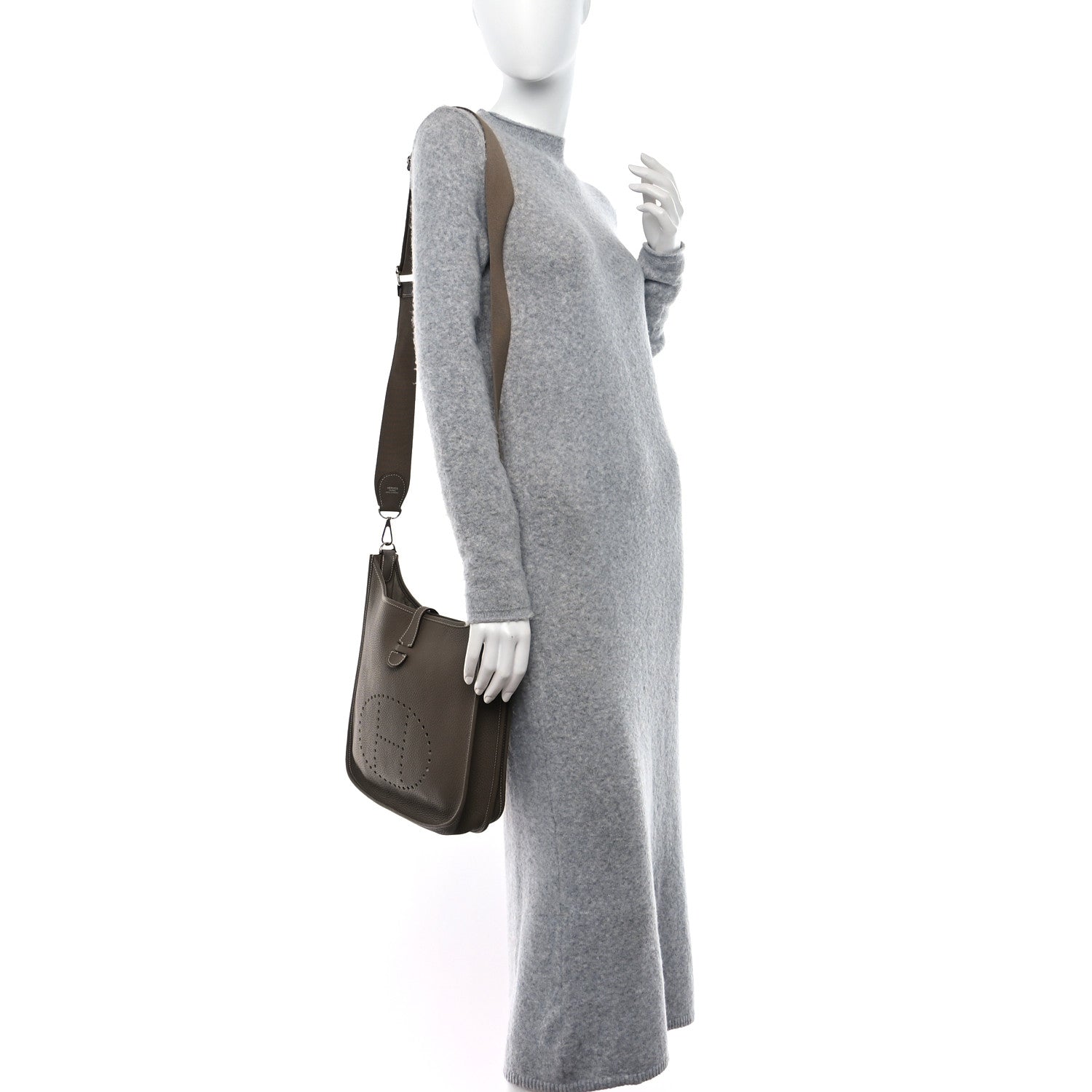 Hermes Taurillon Clemence Evelyne III PM Etoupe 2 of 10