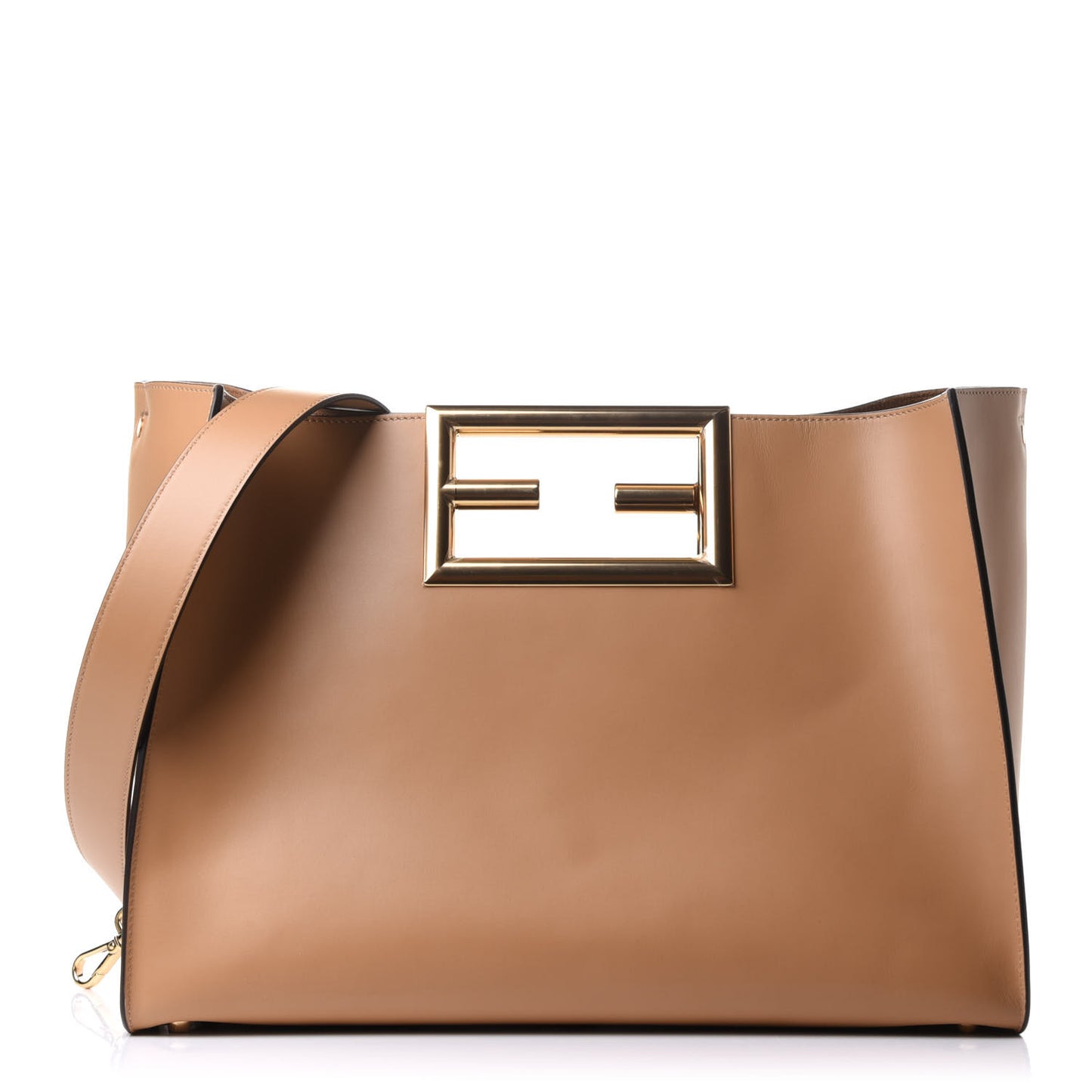 Vitello King Medium Fendi Way Tote Miele Scuro