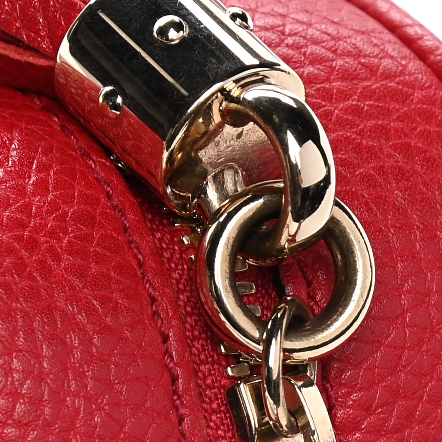 Gucci Pebbled Calfskin Small Soho Disco Bag Tabasco Red 14 of 15