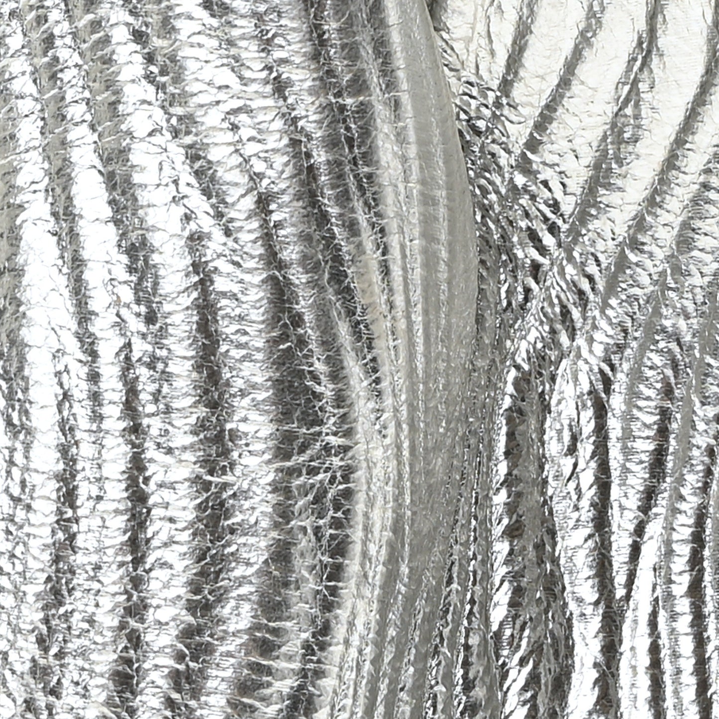 Metallic Bark Calfskin The Mini Pouch Silver