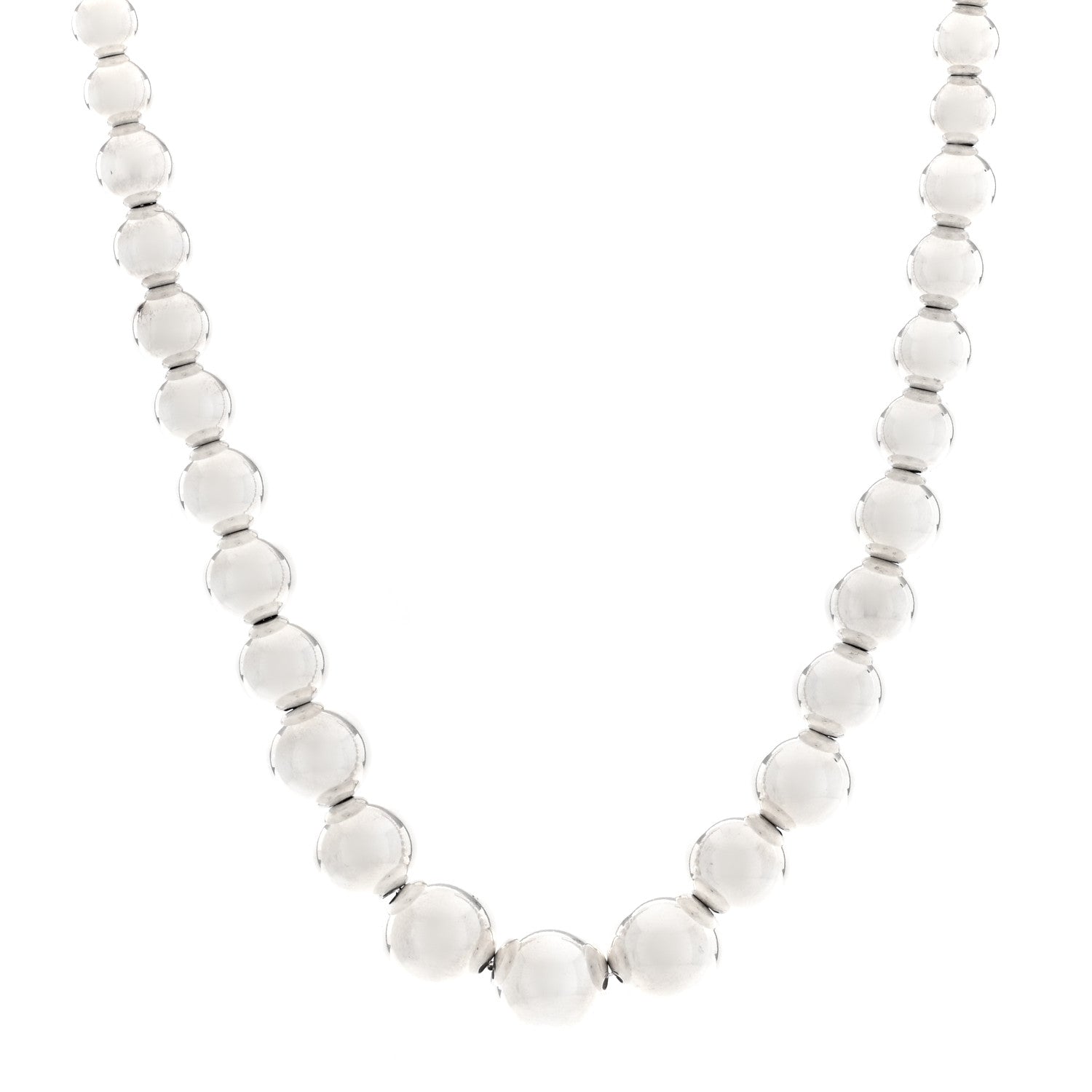 Tiffany Sterling Silver 10mm Hardwear Ball Necklace 1 of 4