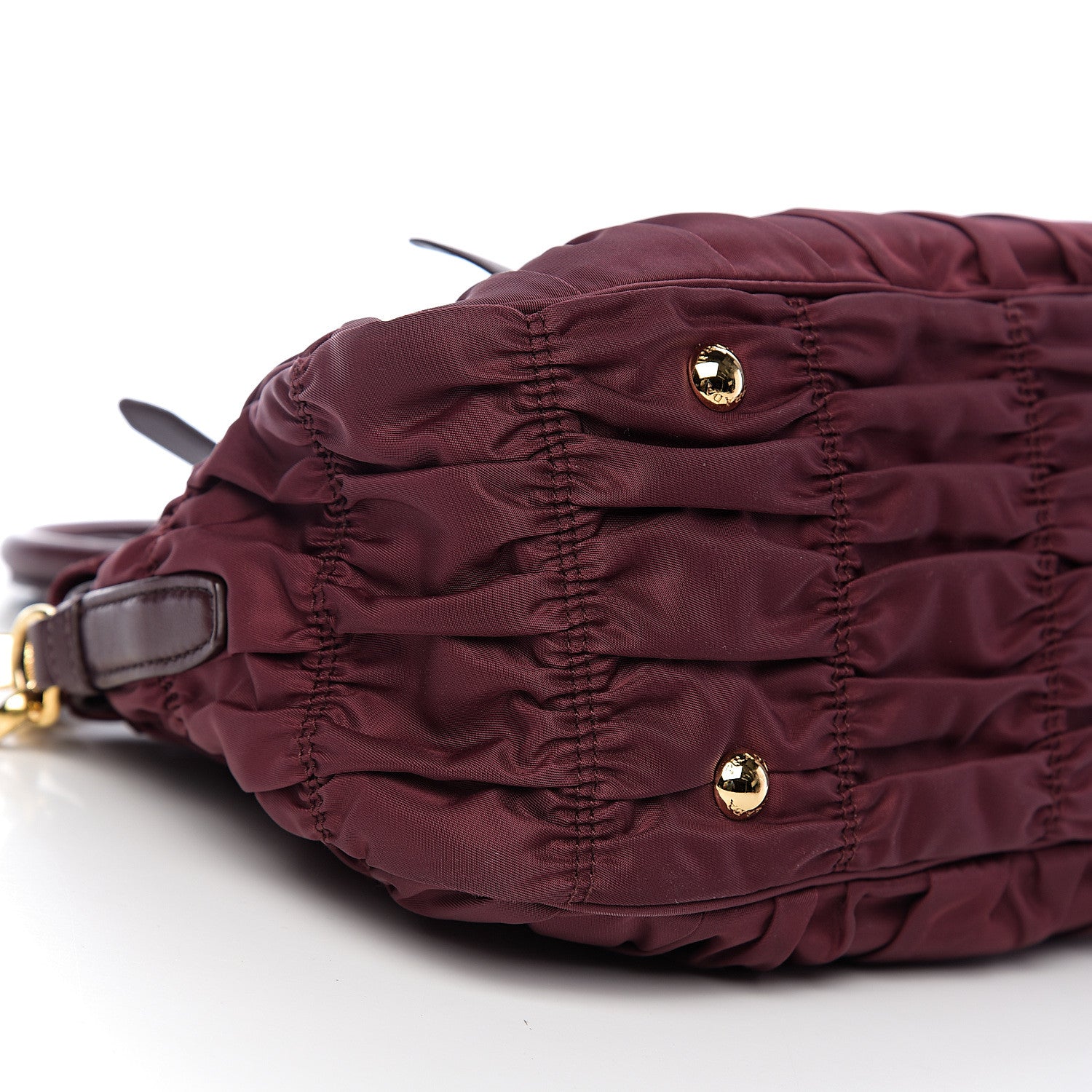 Prada Tessuto Nylon Nappa Gaufre Shopping Satchel Granato 7 of 8