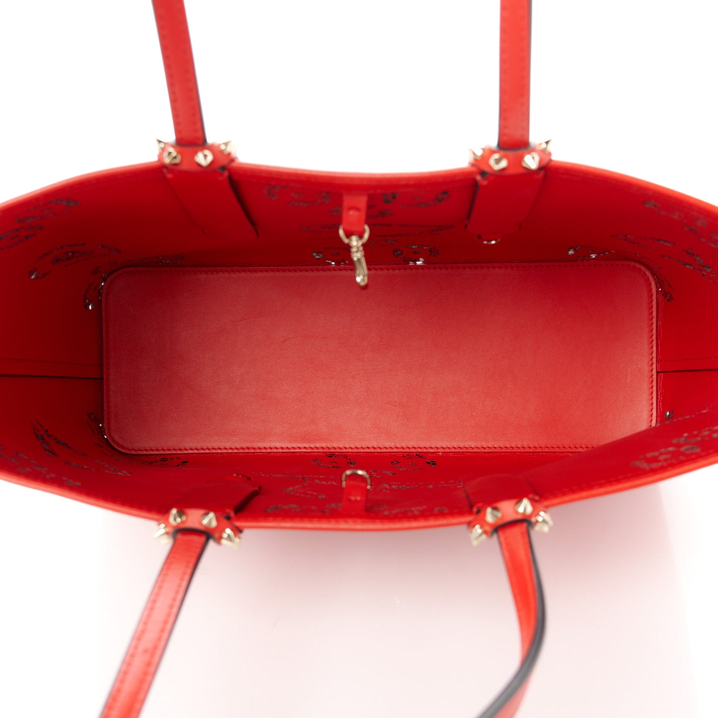 Calfskin Loubinthesky Perforated Small Cabata Tote Ole