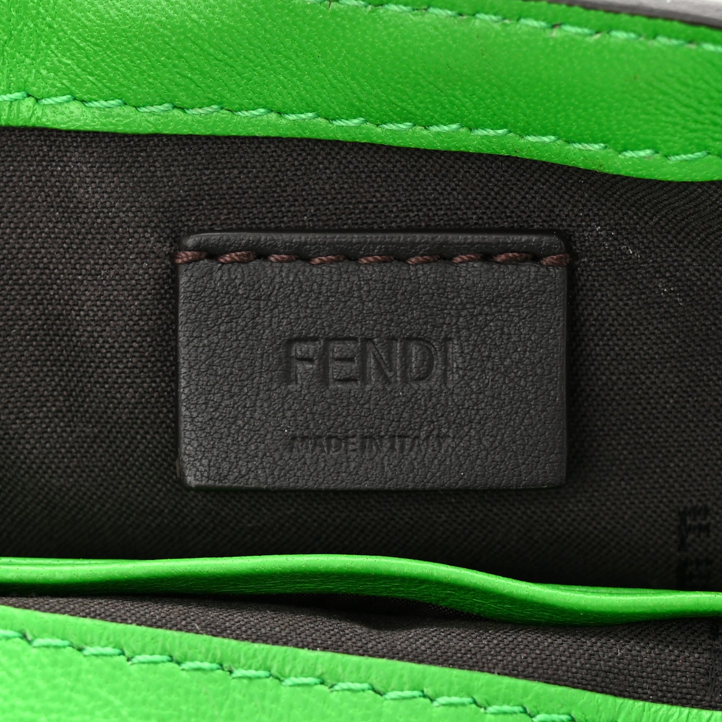 Nappa FF 1974 Embossed Mini Baguette Tomatillo