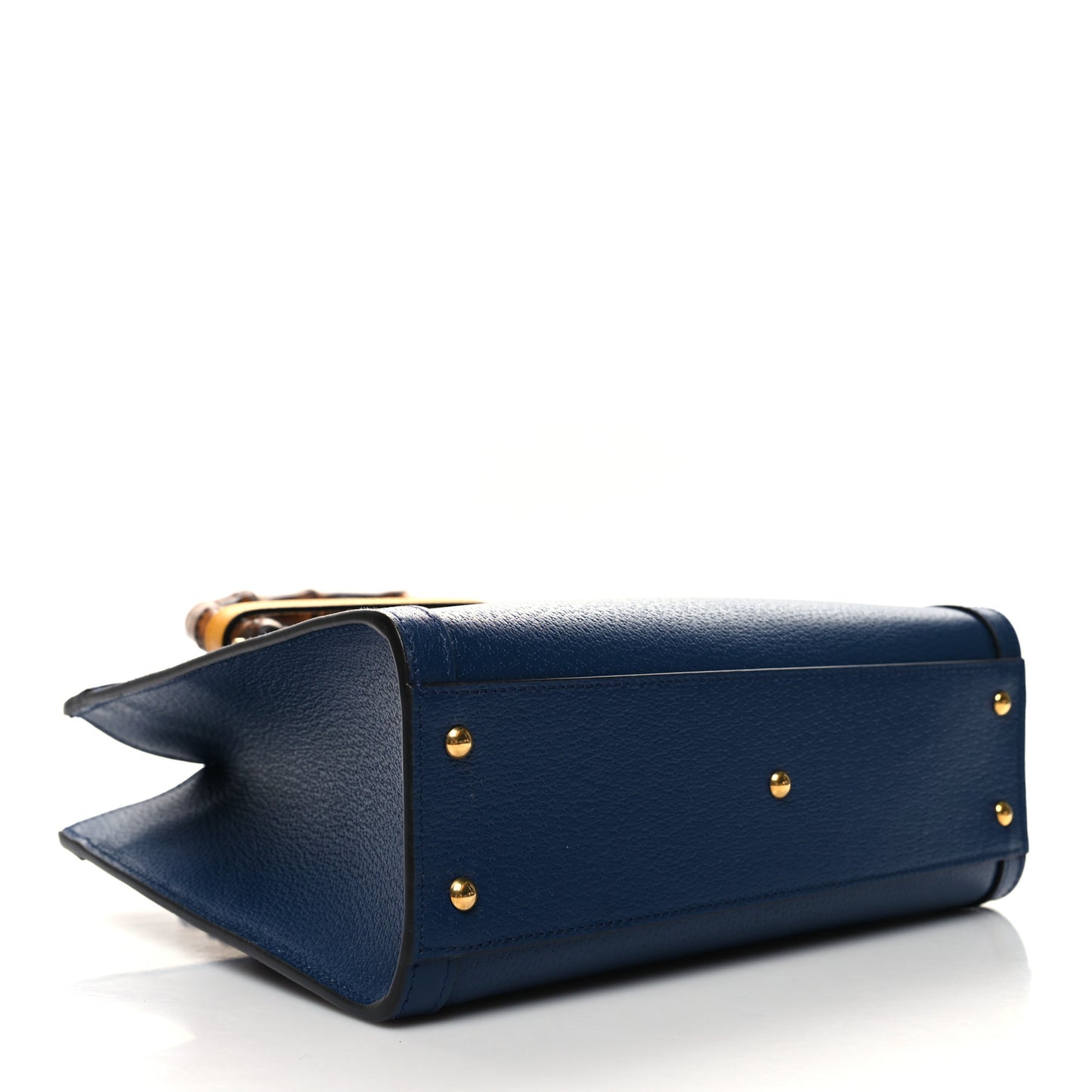 Textured Dollar Calfskin Web Small Diana Tote Bag Royal Crop