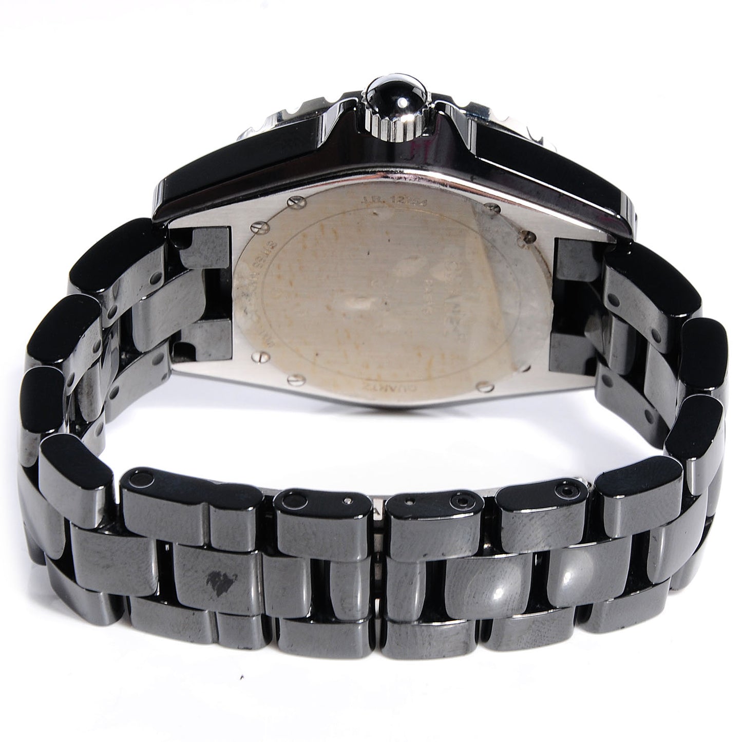 Stainless Steel Ceramic Diamond 33mm J12 Quartz Watch Black