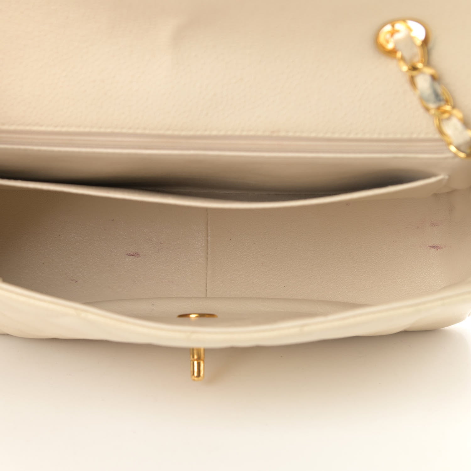Chanel Caviar Quilted Medium Single Flap White 5 of 22