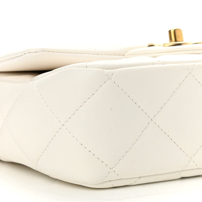 Chanel Lambskin Quilted Mini My Perfect Flap White 9 of 10