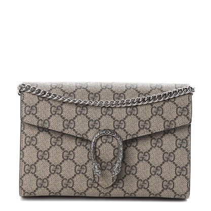 Gucci GG Supreme Monogram Mini Dionysus Chain Wallet Beige Taupe 1 of 8
