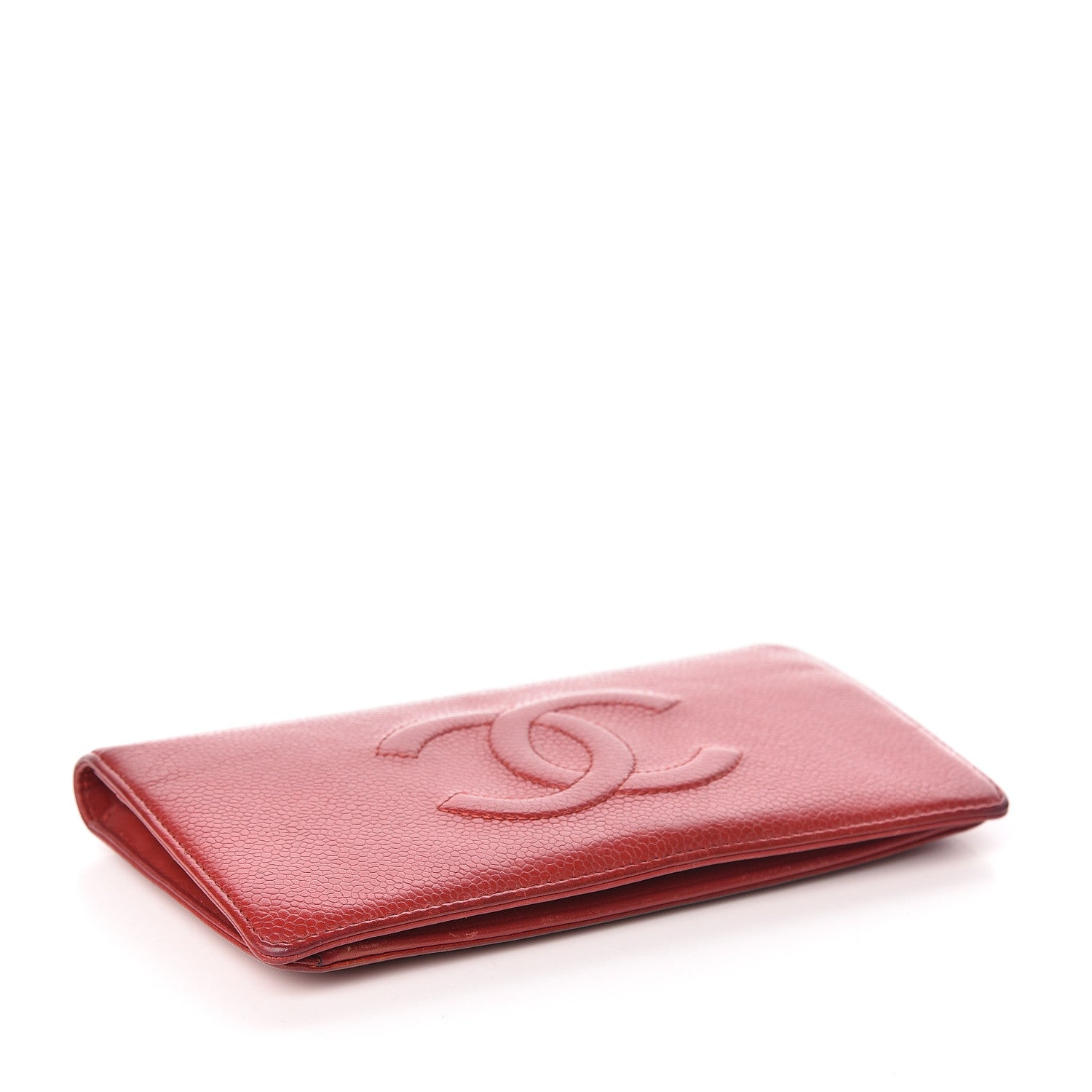 Chanel Caviar Timeless CC Yen Wallet Red 4 of 8