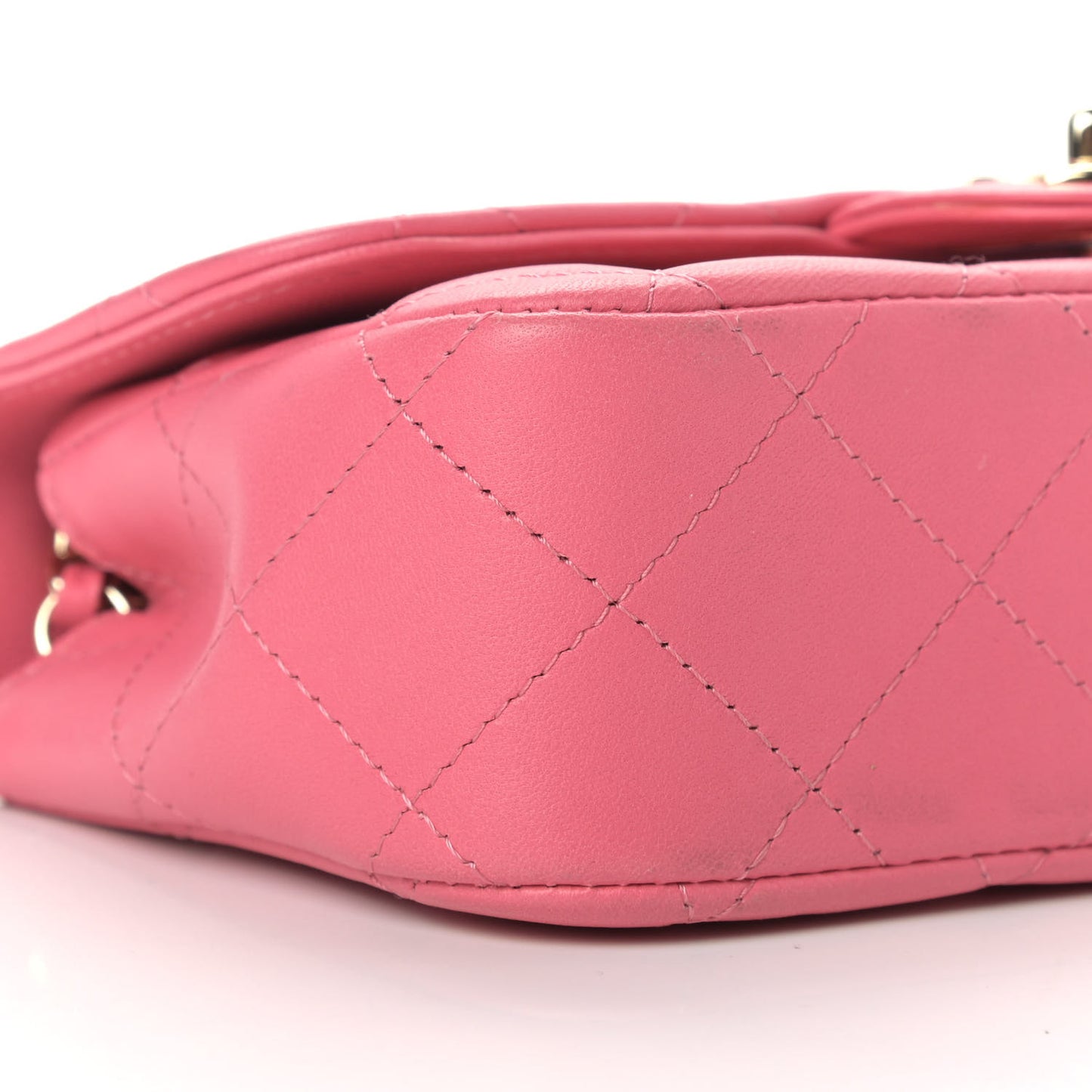 Lambskin Quilted Extra Mini V For Victory Flap Pink