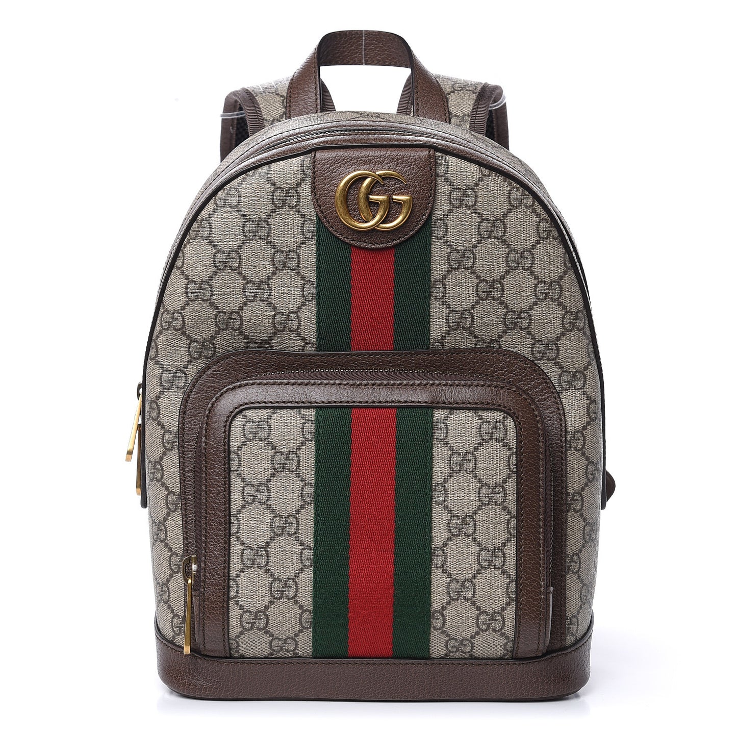 GG Supreme Monogram Calfskin Web Small Ophidia Day Backpack Beige Ebony New Acero