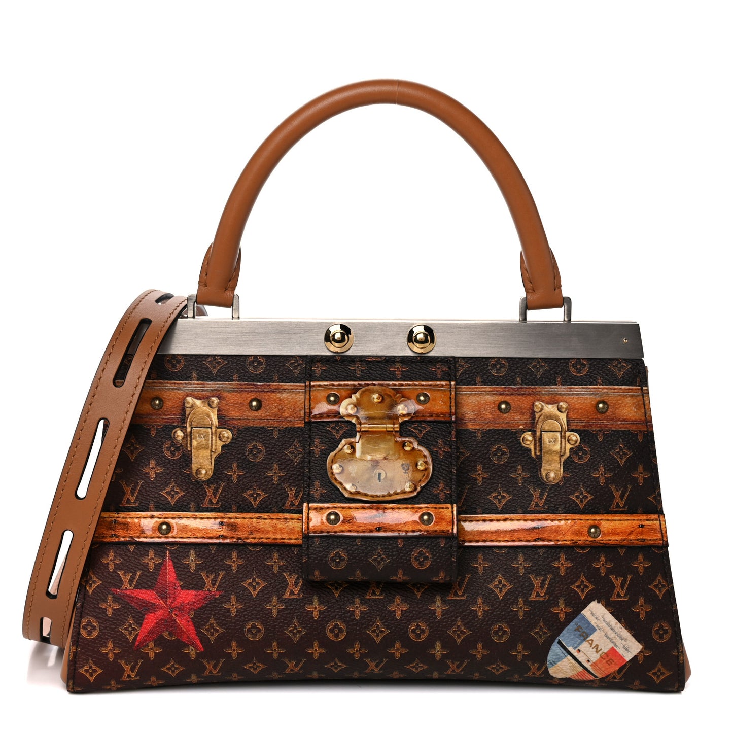 Calfskin Transformed Monogram Time Trunk Crown Frame Bag