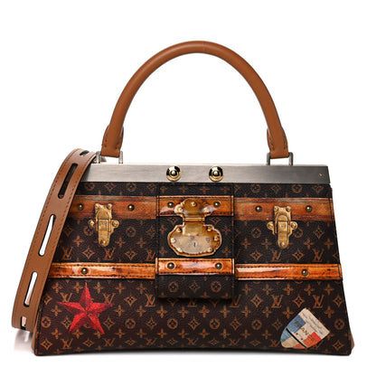 Louis Vuitton Calfskin Transformed Monogram Time Trunk Crown Frame Bag 1 of 12