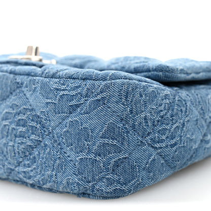 Chanel Denim Quilted Camellia Sweetheart Mini Flap Blue 10 of 10