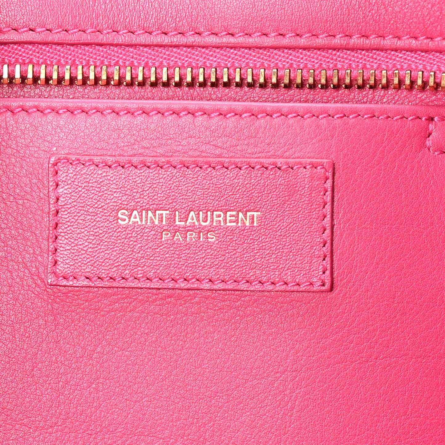 Calfskin Small Classic Y Cabas Fuchsia
