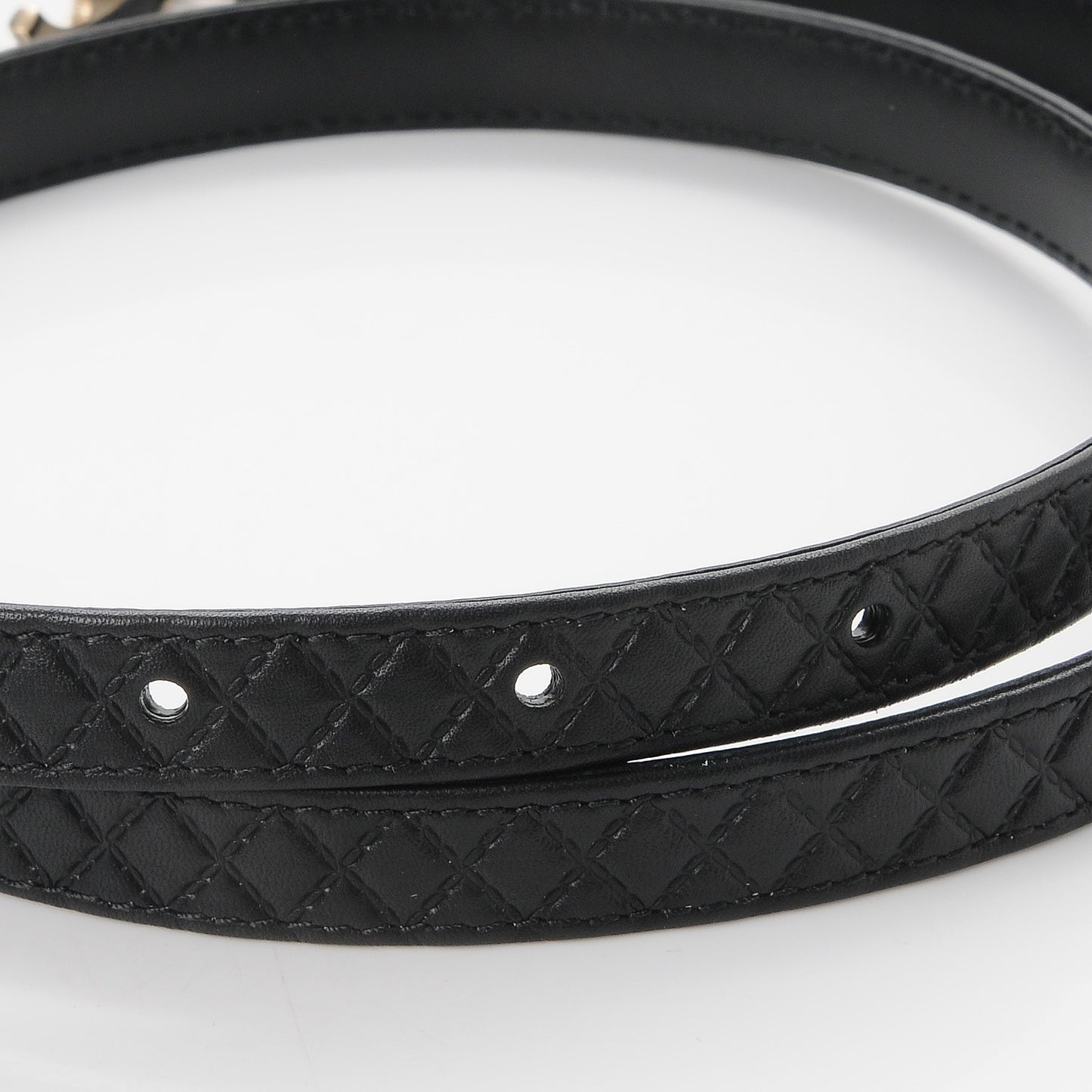 Lambskin Quilted CC Belt 75 30 Black