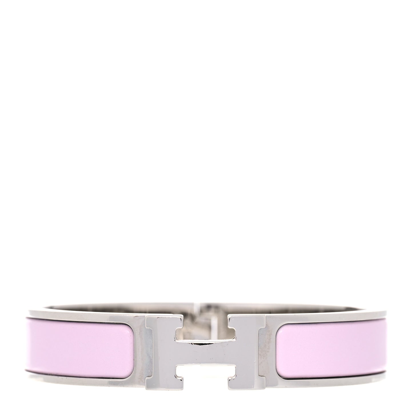 Enamel Narrow Clic Clac H Bracelet PM Rose Dragee