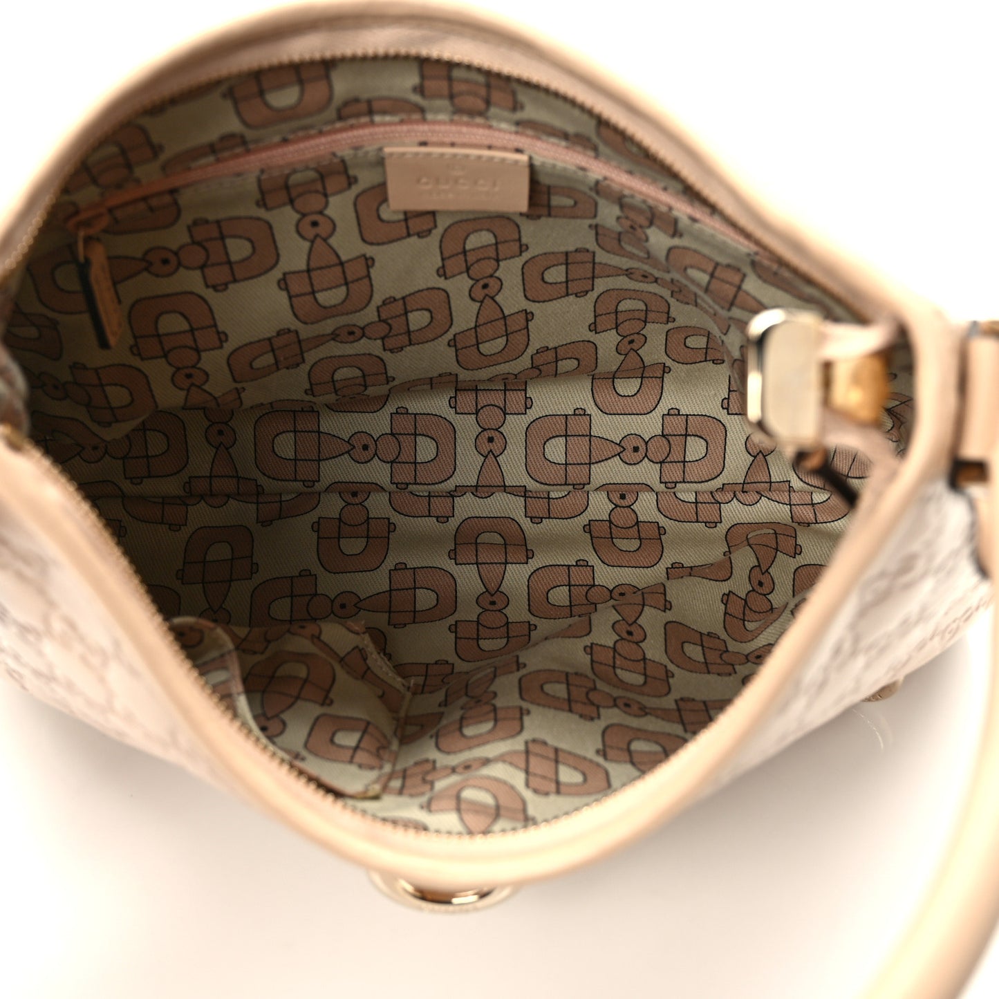 Guccissima Medium Abbey D Ring Hobo Beige